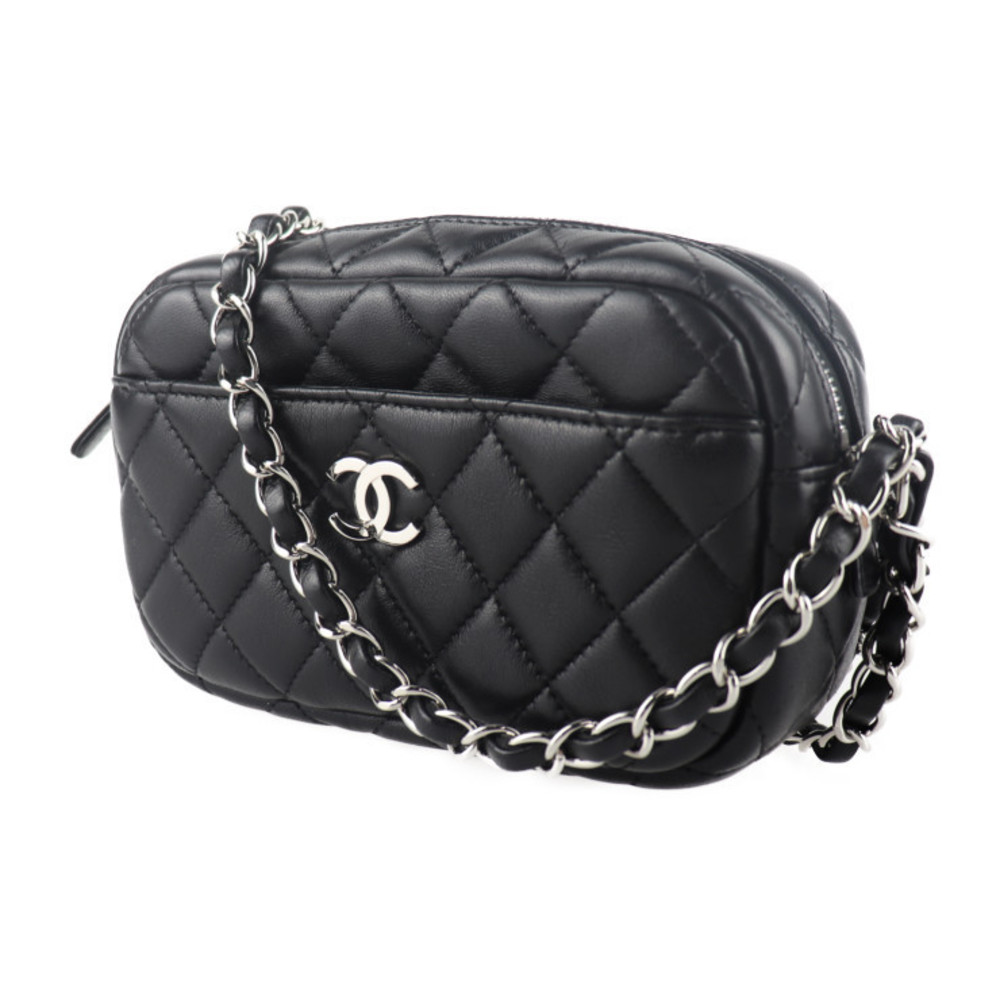 Chanel Case Bag Matelasse Shoulder Black Camera